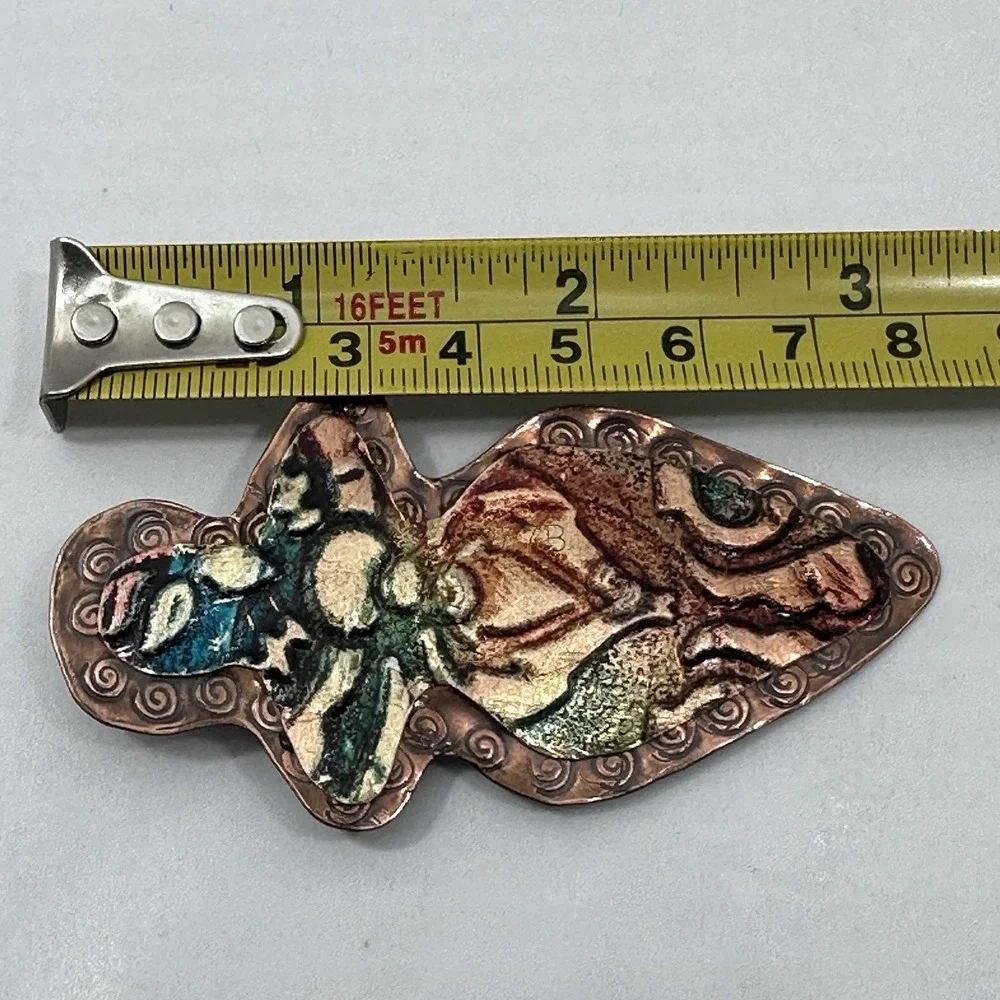 Artisan Copper Goddess Brooch & Pendant - Handmade 